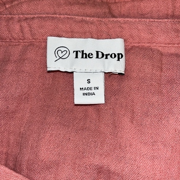 The Drop Women's Summer Gauze Bell Sleeve Mini Dress Size Small Color Rosette - Picture 12 of 14